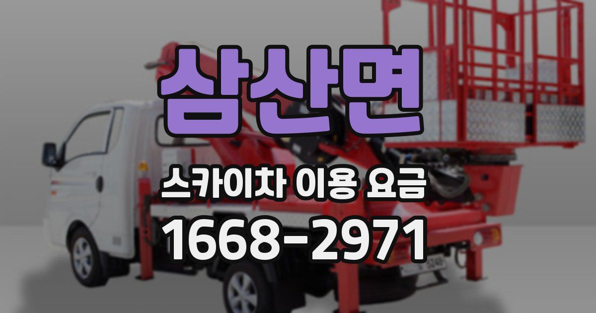 삼산면 스카이차 이용 요금