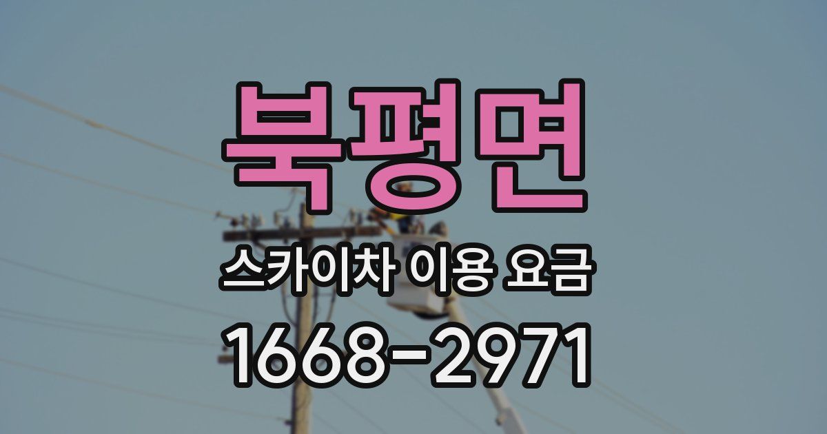 북평면 스카이차 이용 요금