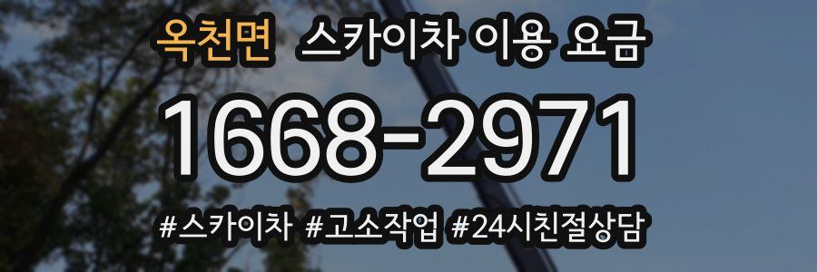 옥천면 스카이차 이용 요금