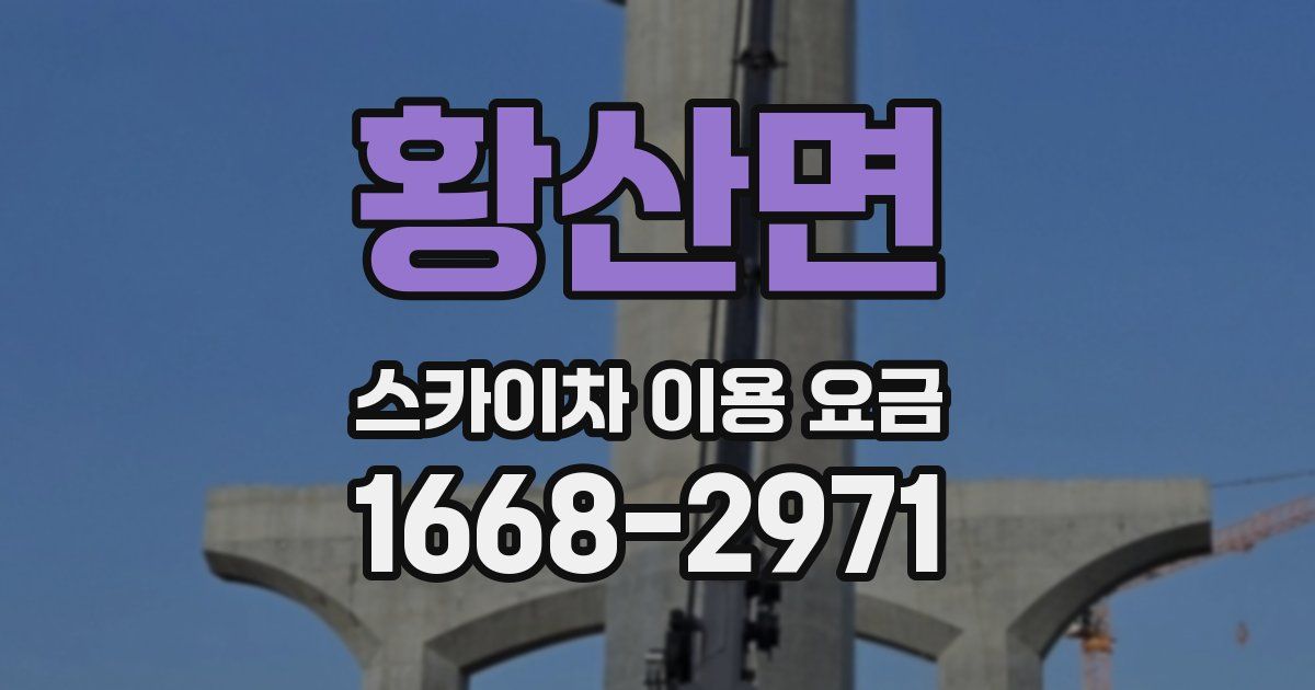 황산면 스카이차 이용 요금