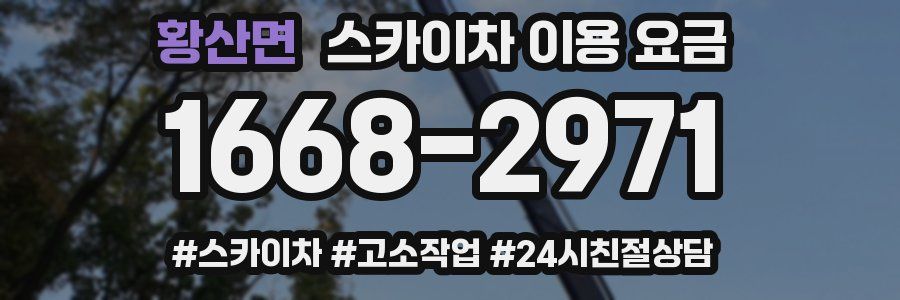 황산면 스카이차 이용 요금