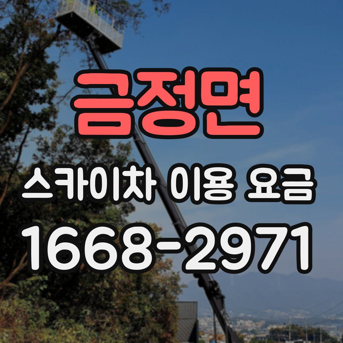 금정면 스카이차 이용 요금