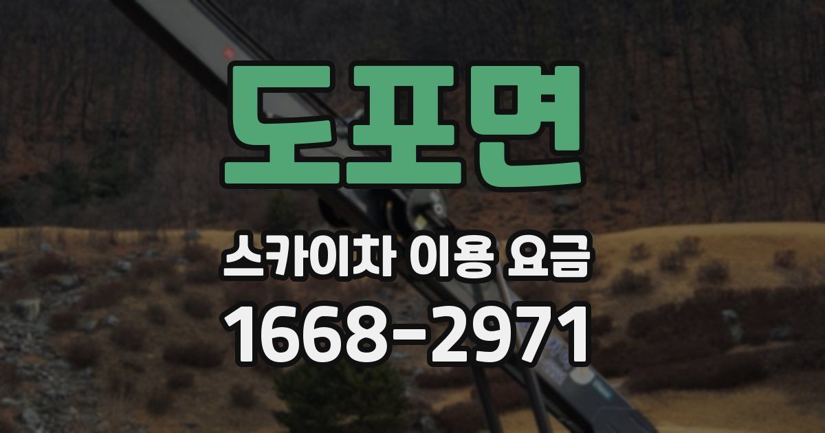도포면 스카이차 이용 요금