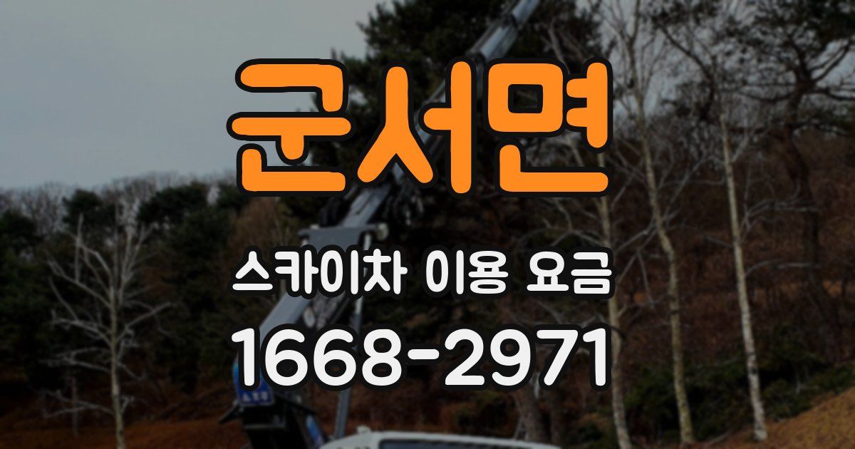 군서면 스카이차 이용 요금