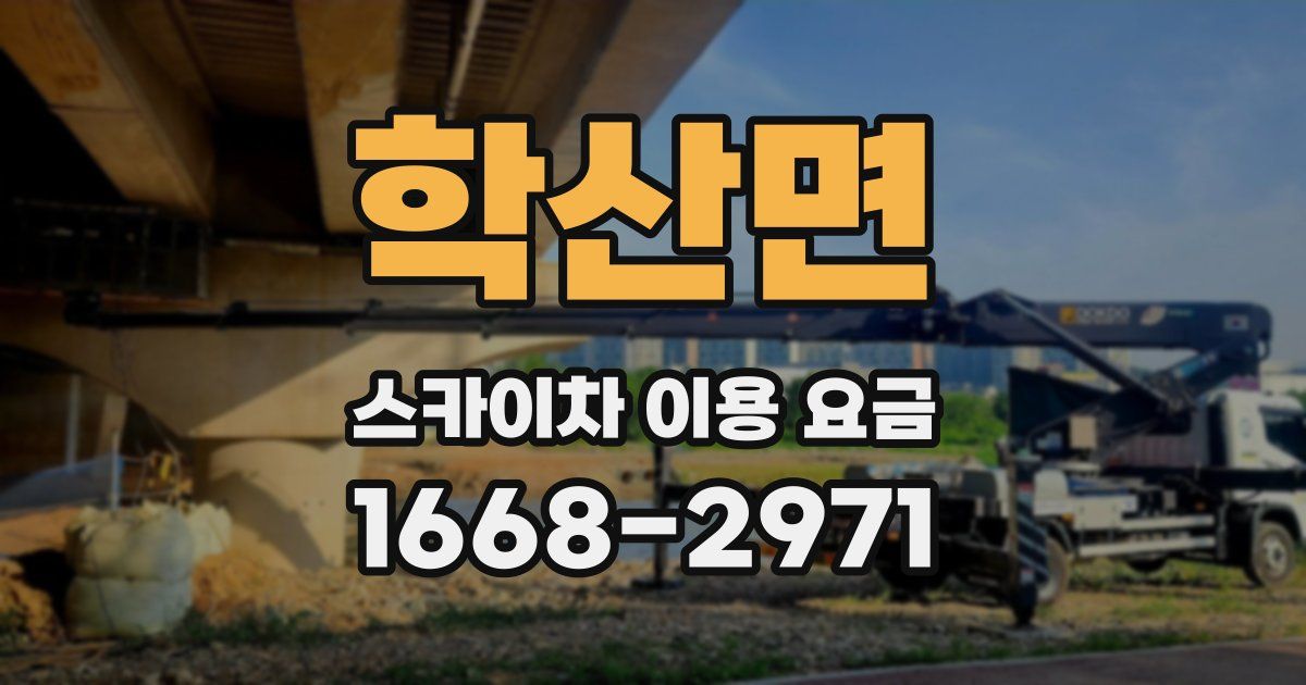 학산면 스카이차 이용 요금