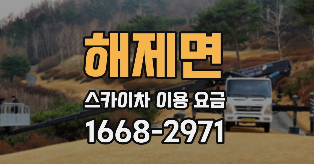 해제면 스카이차 이용 요금