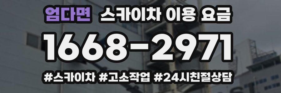 엄다면 스카이차 이용 요금