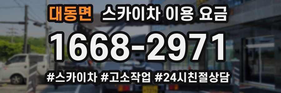 대동면 스카이차 이용 요금