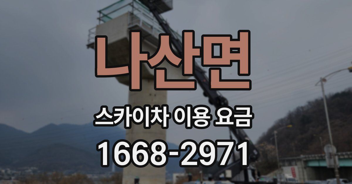 나산면 스카이차 이용 요금