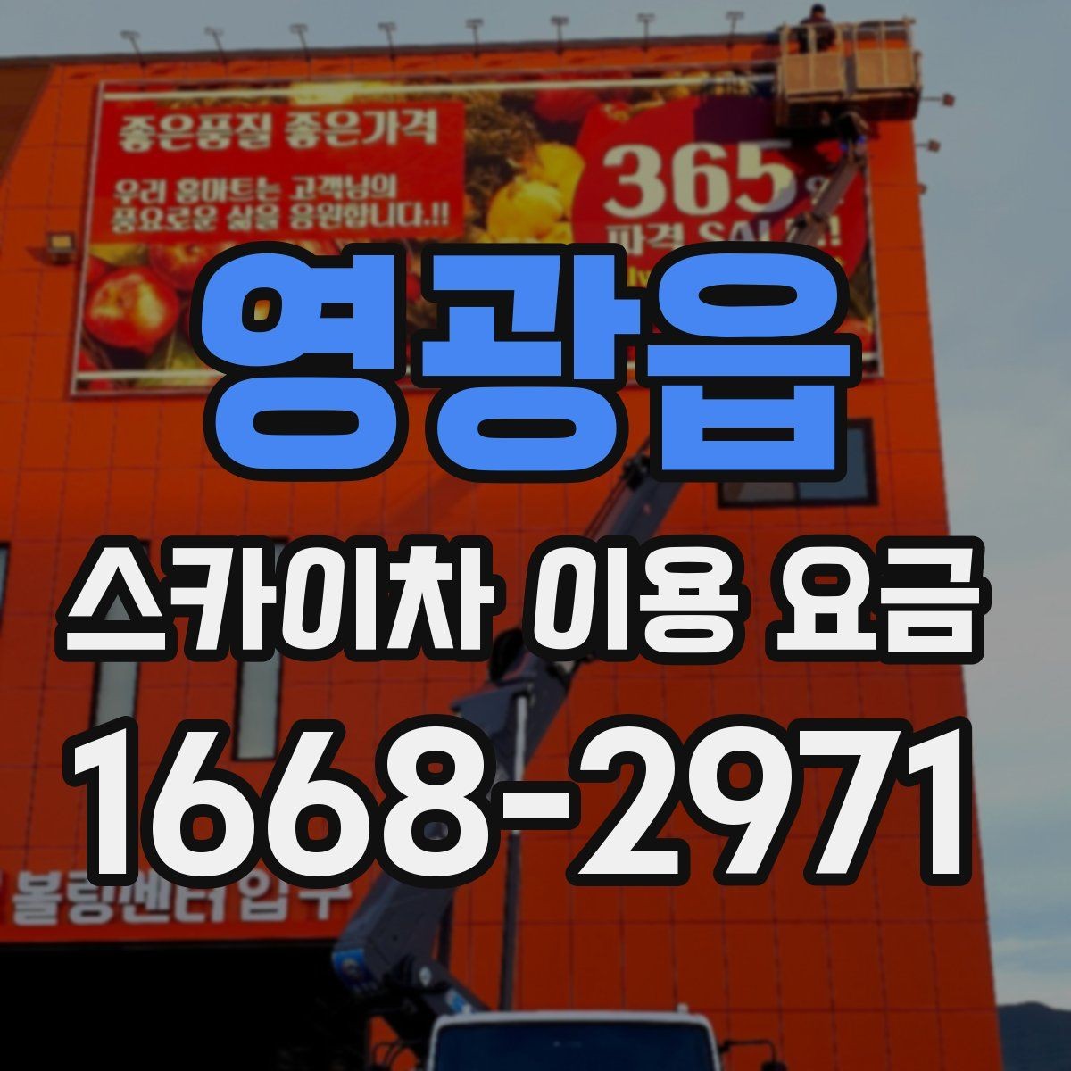영광읍 스카이차 이용 요금 비교 전 점검해야 할 내용
