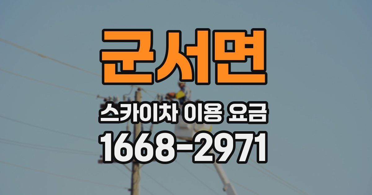 군서면 스카이차 이용 요금