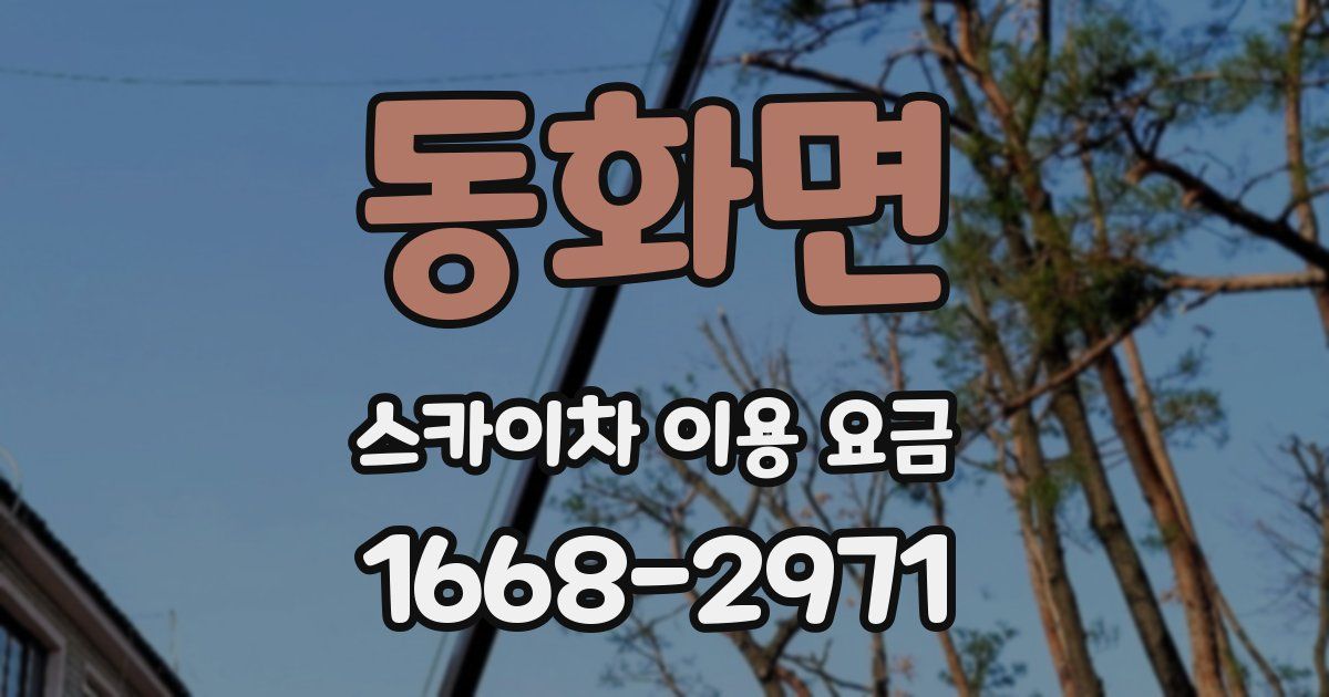 동화면 스카이차 이용 요금