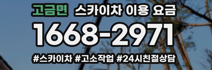 고금면 스카이차 이용 요금
