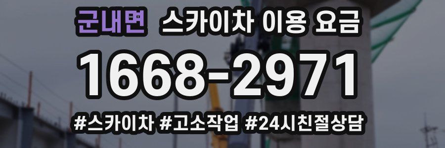 군내면 스카이차 이용 요금