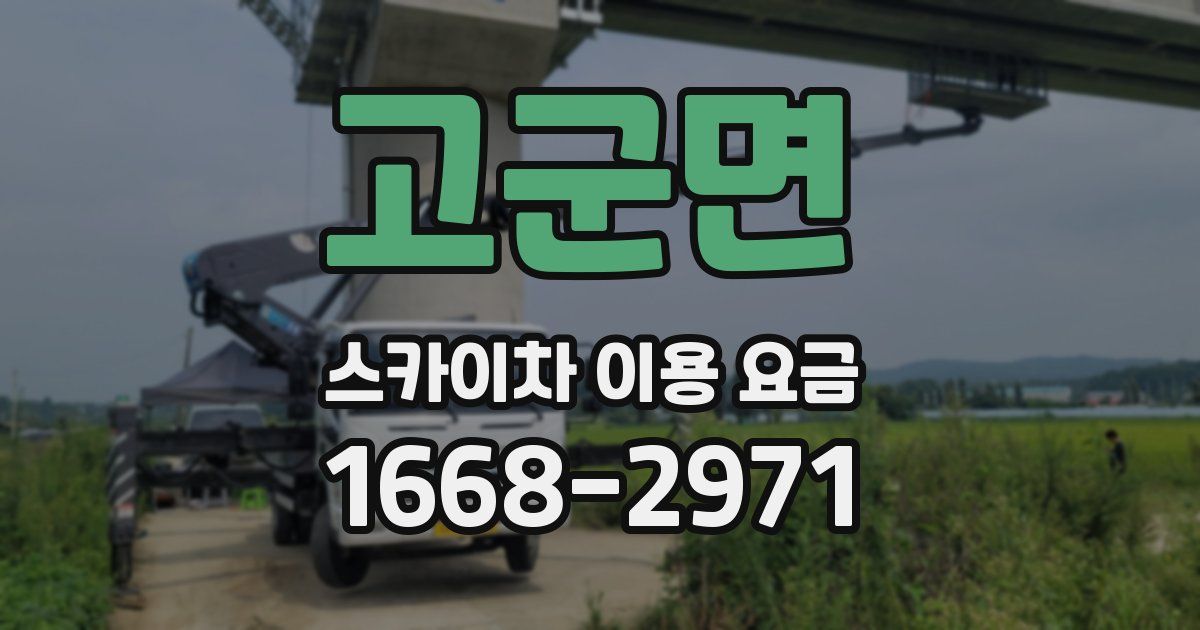 고군면 스카이차 이용 요금