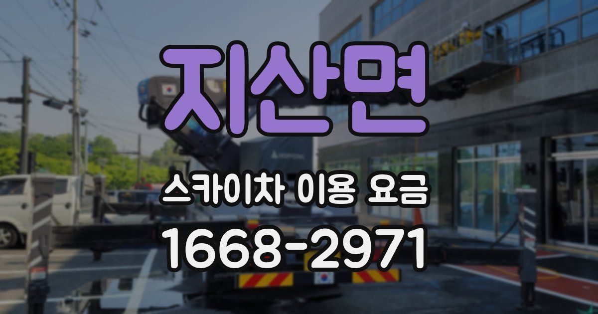 지산면 스카이차 이용 요금