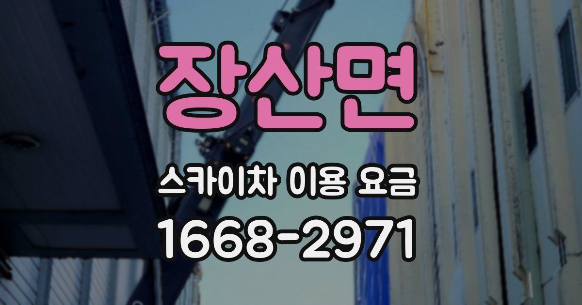 장산면 스카이차 이용 요금
