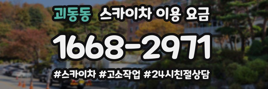 괴동동 스카이차 이용 요금