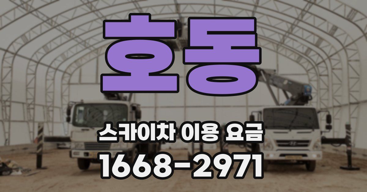 호동 스카이차 이용 요금