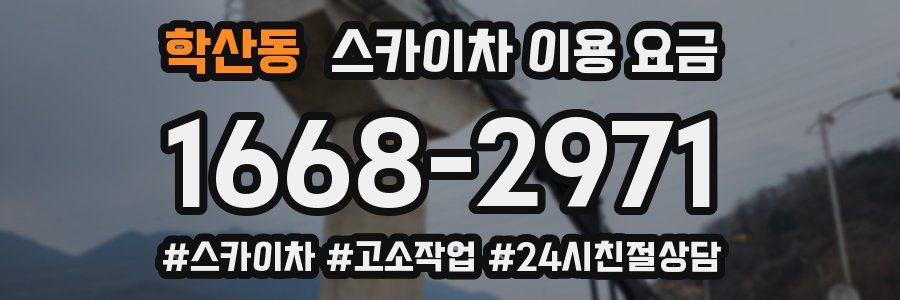 학산동 스카이차 이용 요금
