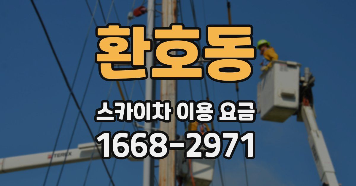 환호동 스카이차 이용 요금