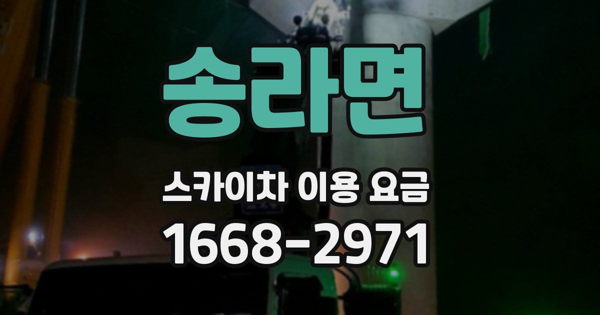 송라면 스카이차 이용 요금