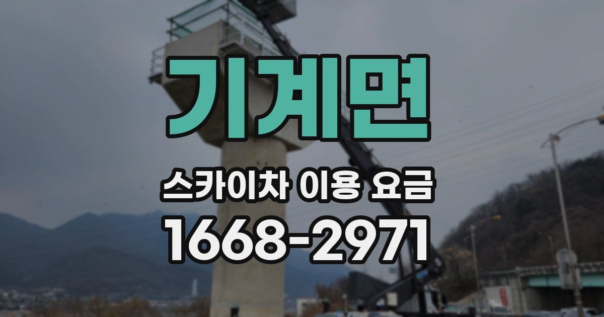 기계면 스카이차 이용 요금
