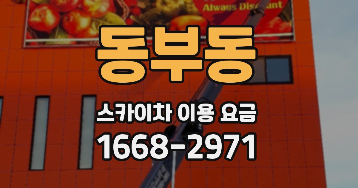 동부동 스카이차 이용 요금