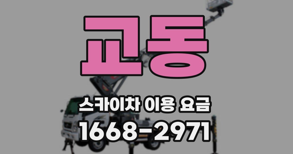 교동 스카이차 이용 요금