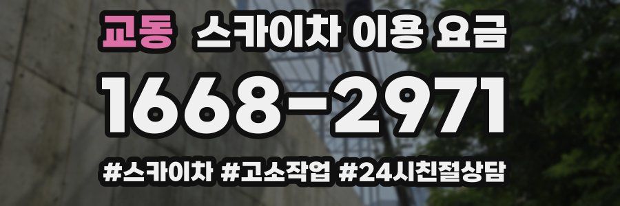 교동 스카이차 이용 요금