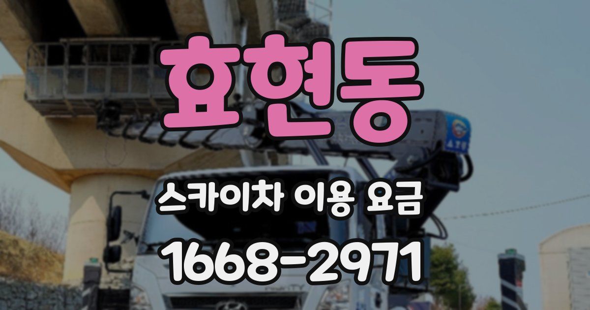 효현동 스카이차 이용 요금
