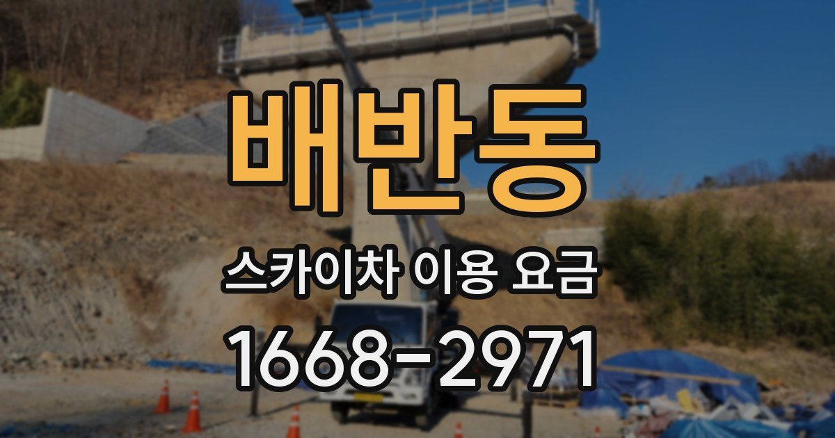 배반동 스카이차 이용 요금