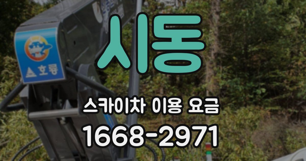 시동 스카이차 이용 요금