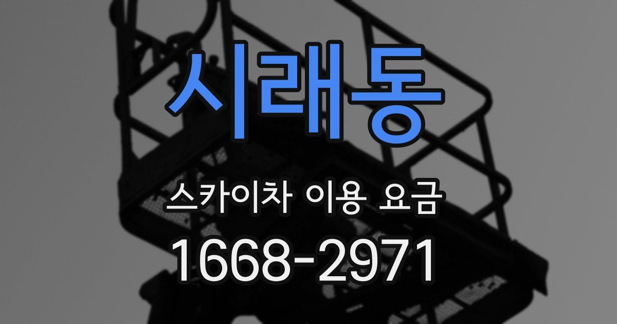 시래동 스카이차 이용 요금