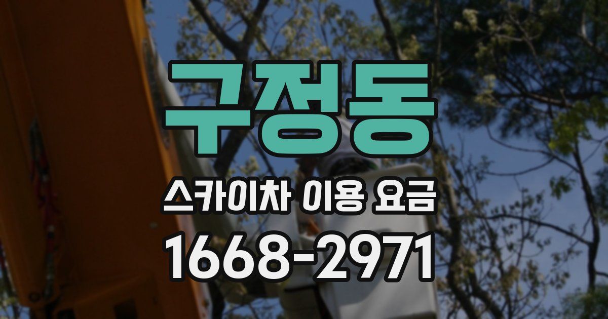 구정동 스카이차 이용 요금
