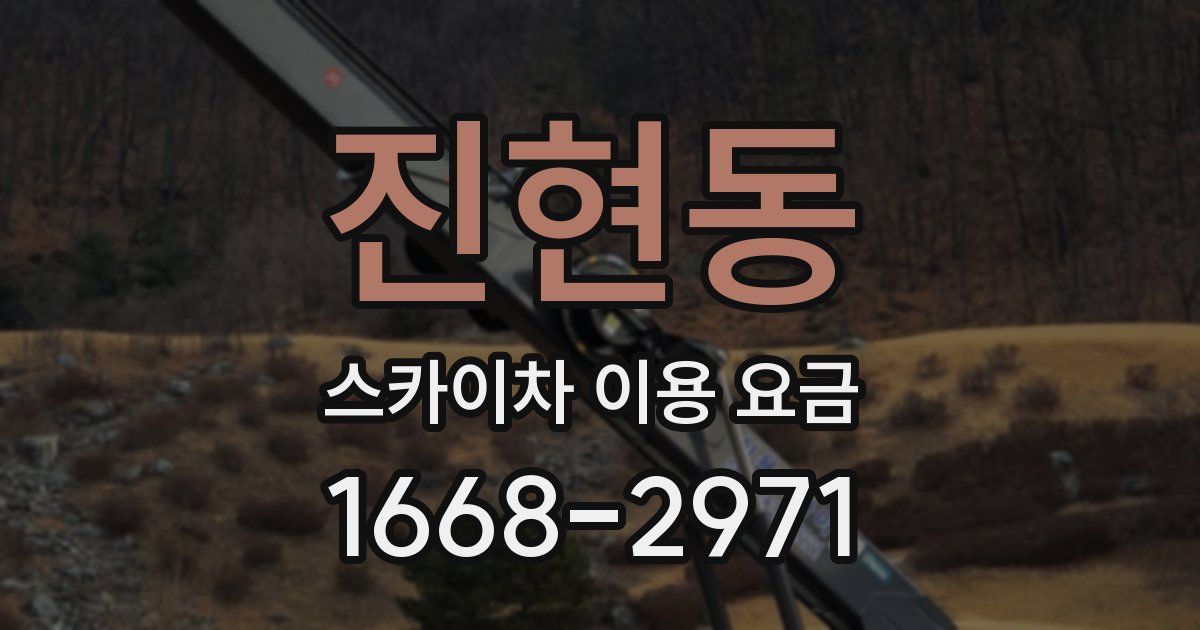 진현동 스카이차 이용 요금