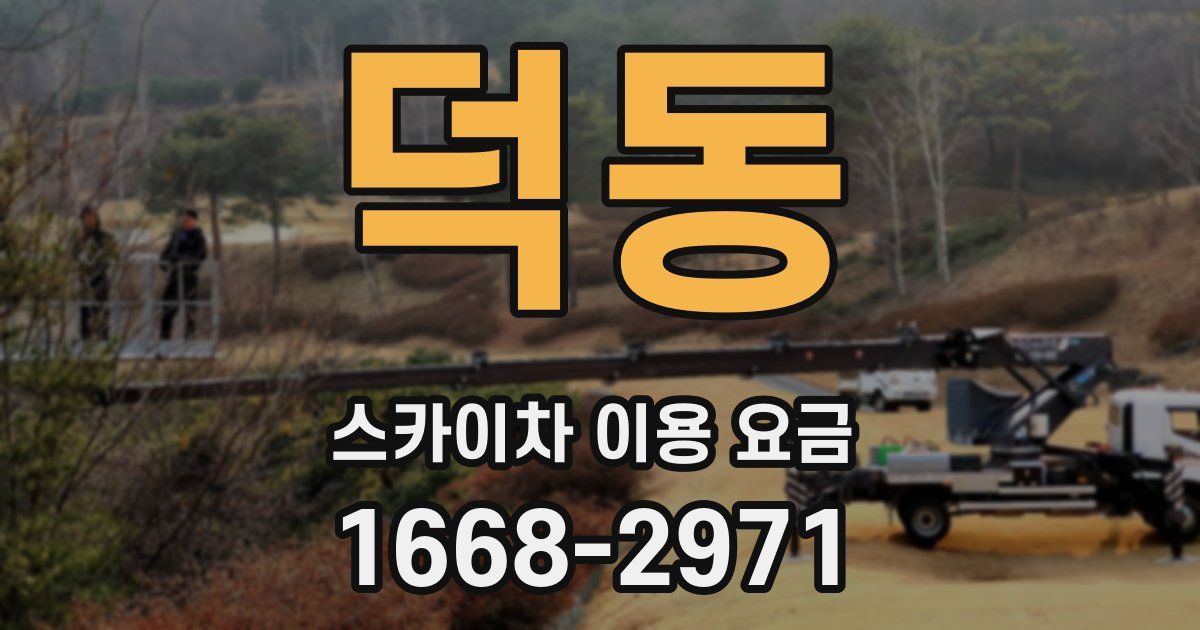 덕동 스카이차 이용 요금