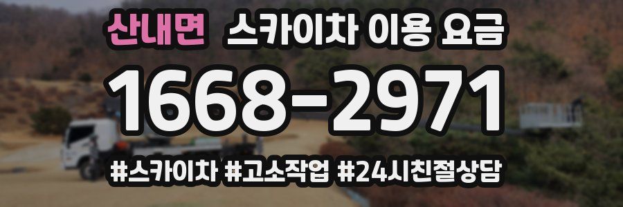 산내면 스카이차 이용 요금