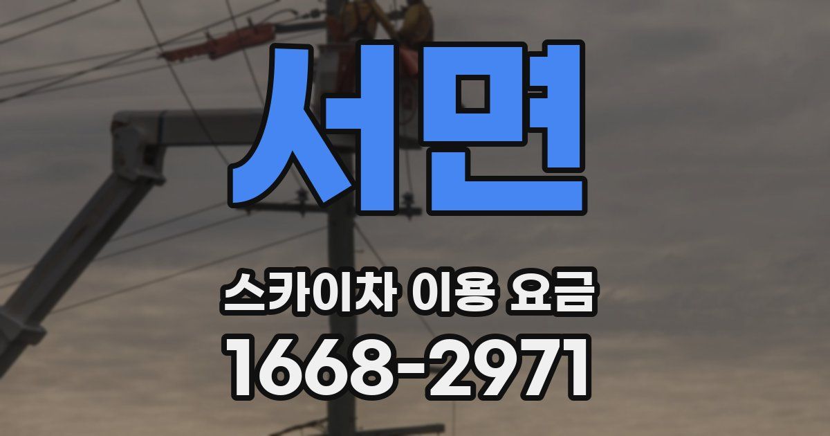 서면 스카이차 이용 요금