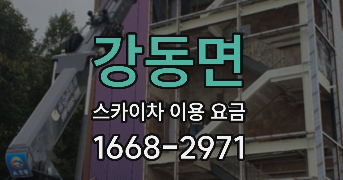 강동면 스카이차 이용 요금