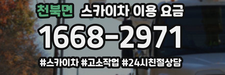 천북면 스카이차 이용 요금