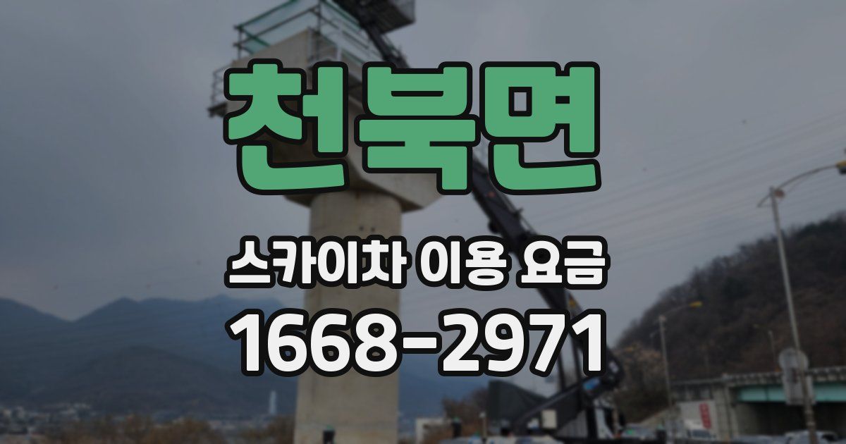 천북면 스카이차 이용 요금