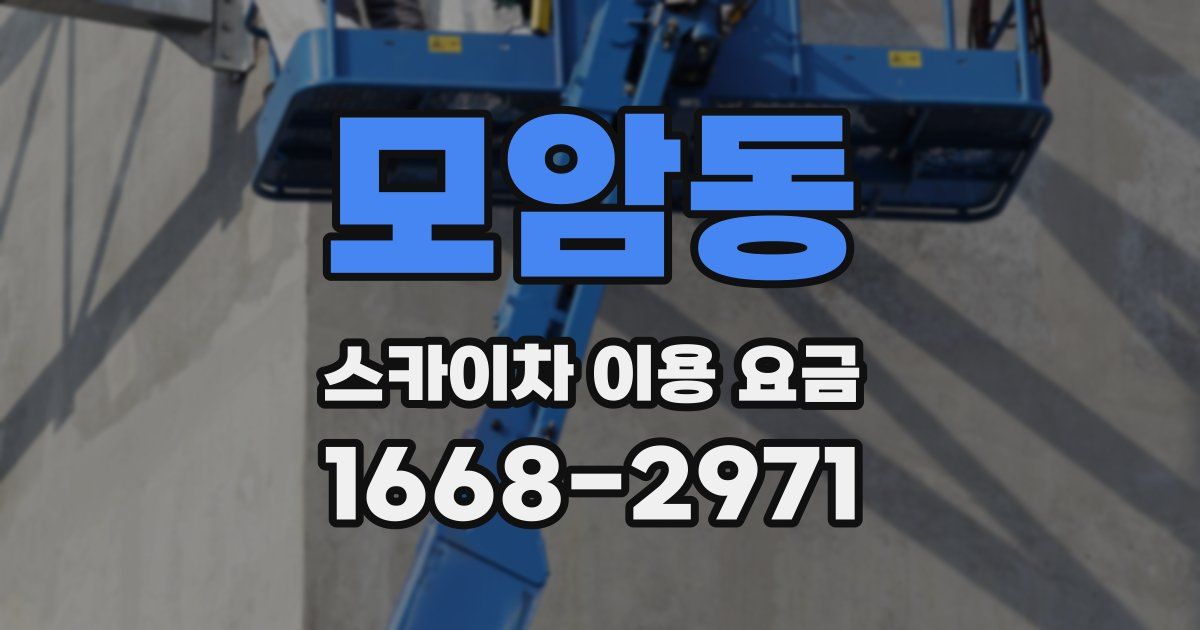 모암동 스카이차 이용 요금