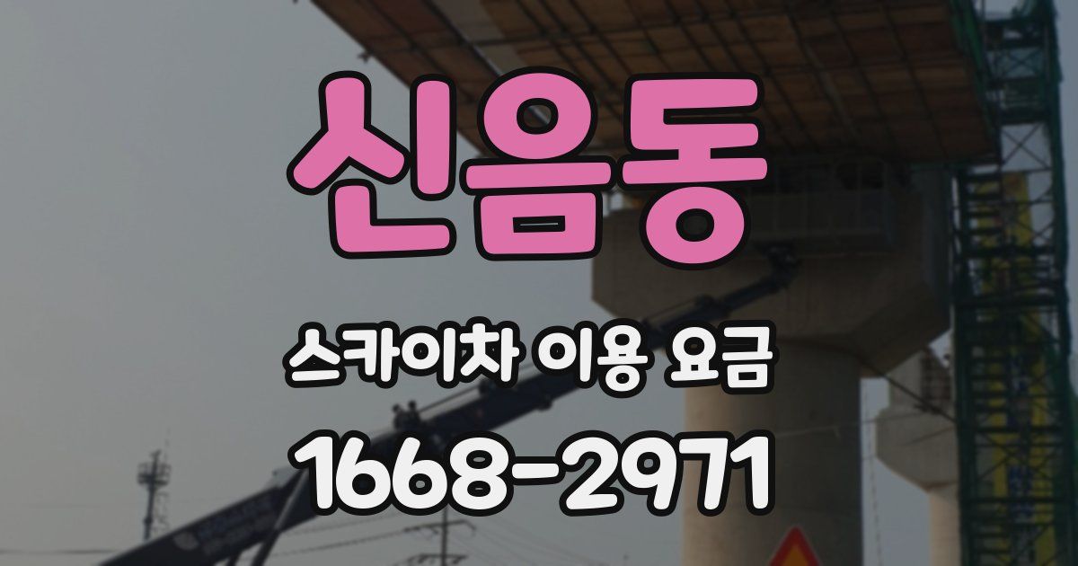 신음동 스카이차 이용 요금