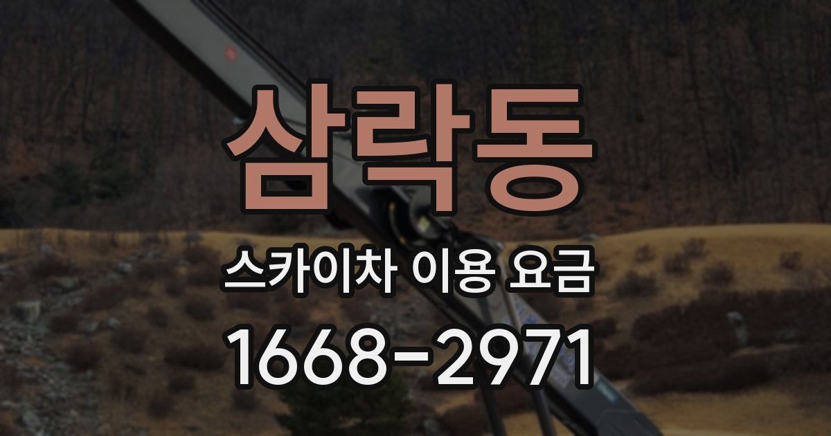 삼락동 스카이차 이용 요금