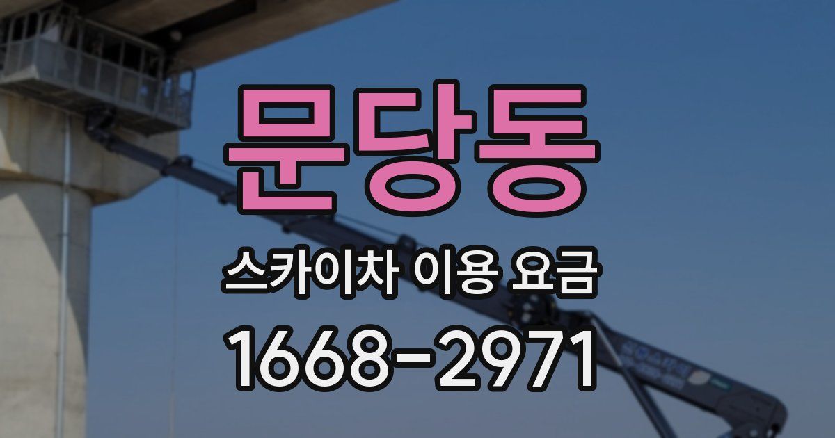 문당동 스카이차 이용 요금
