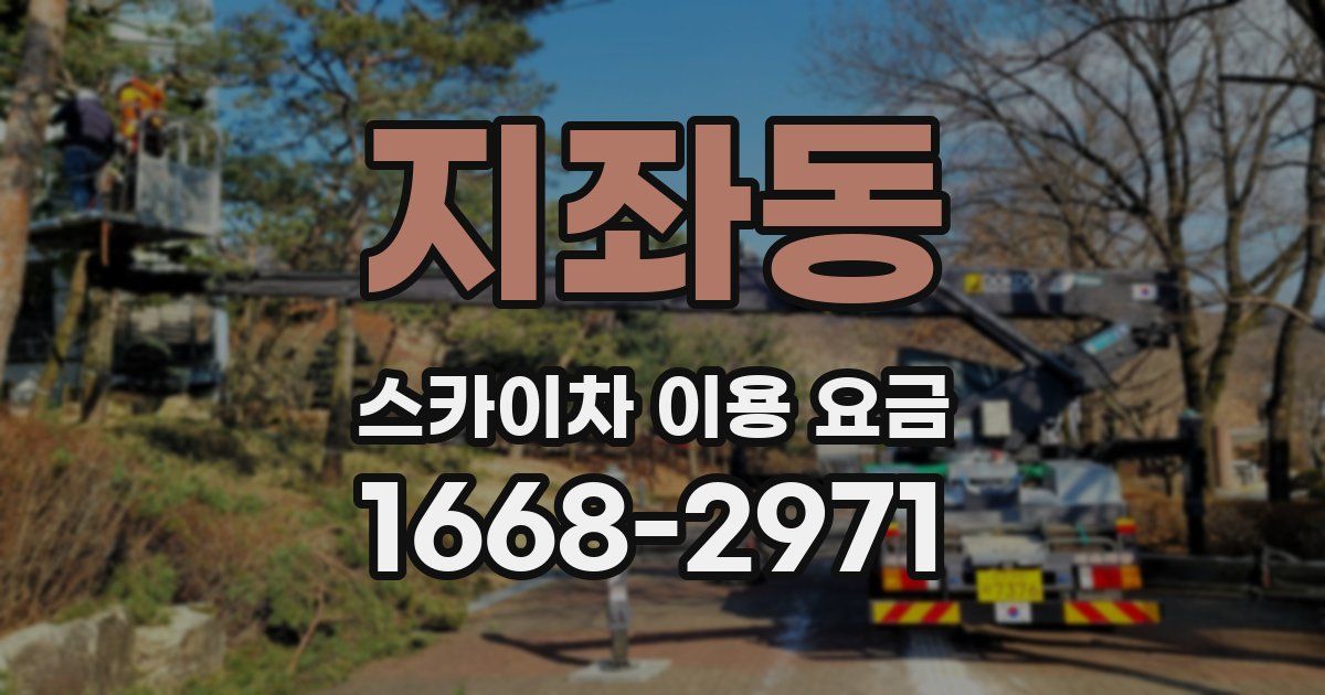 지좌동 스카이차 이용 요금