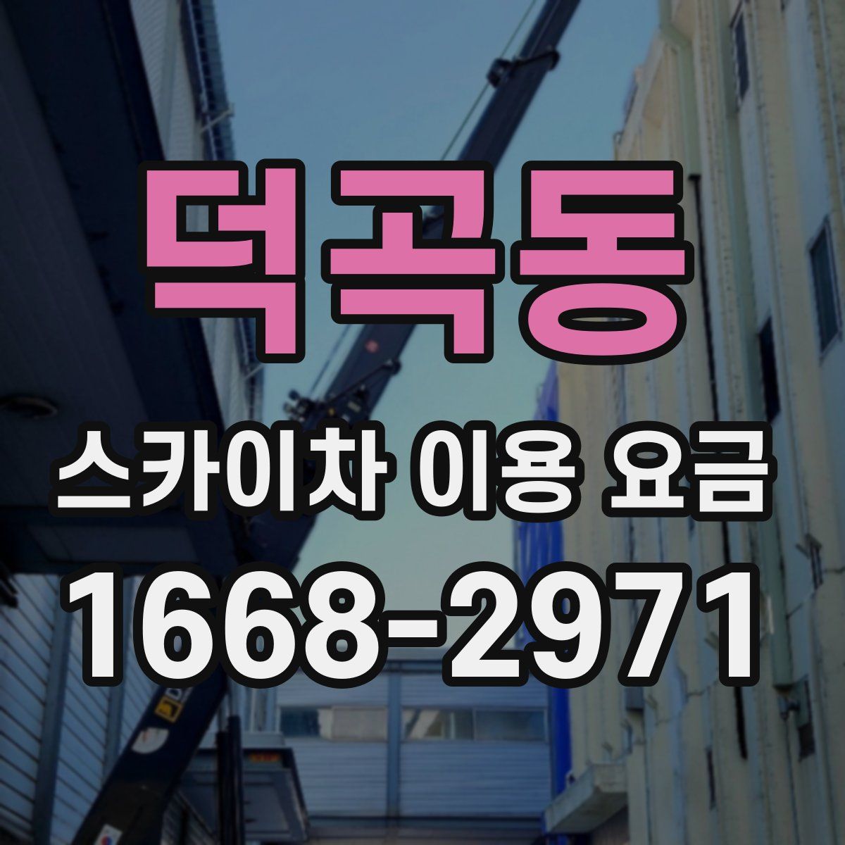덕곡동 스카이차 이용 요금
