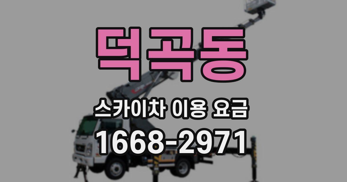 덕곡동 스카이차 이용 요금