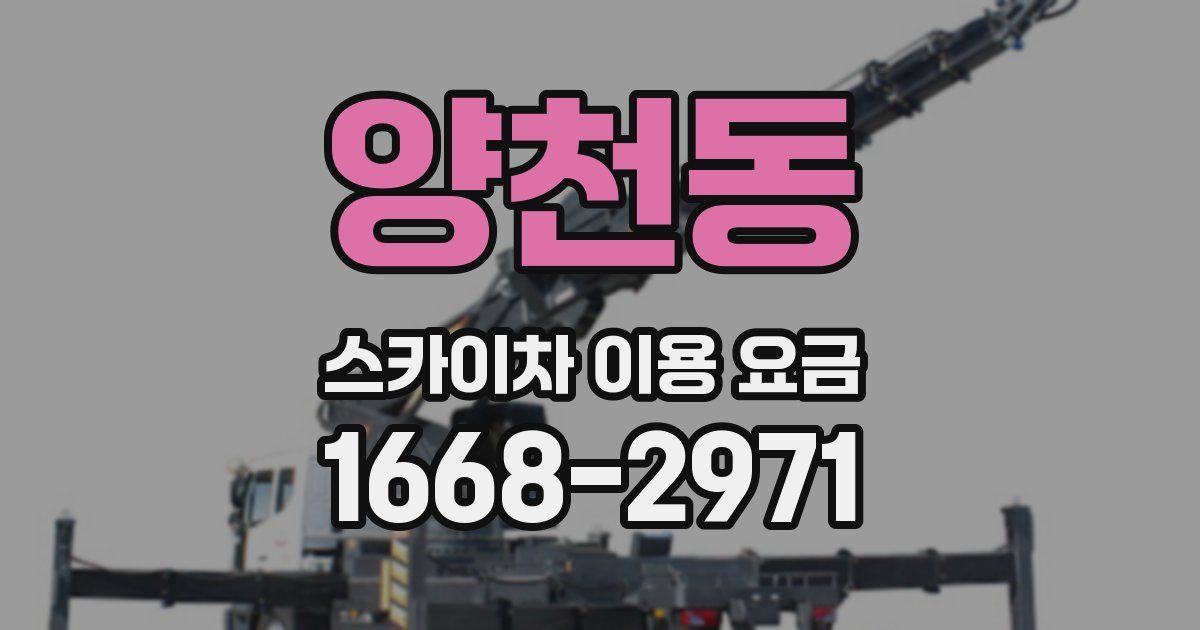 양천동 스카이차 이용 요금